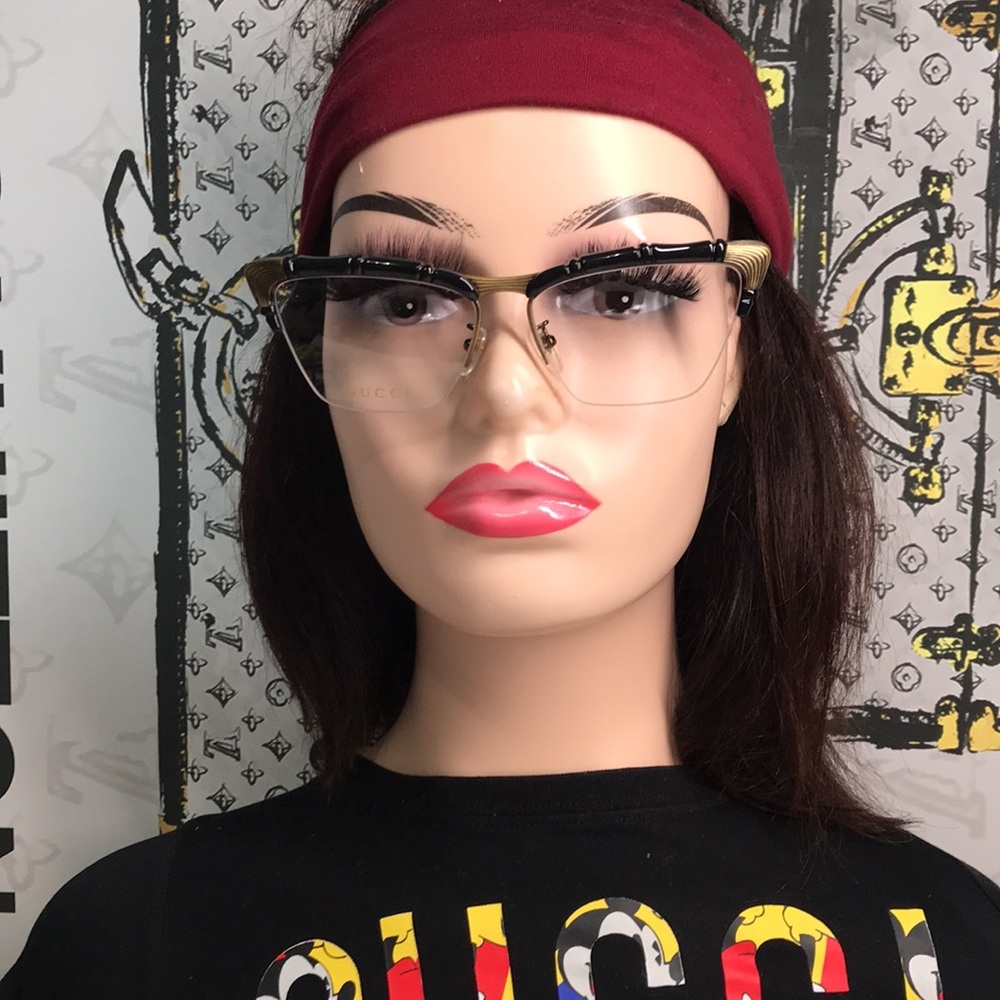 New Authentic Gucci Black and Brown Eyeglasses GG0660o 001 - Picture 4 of 14